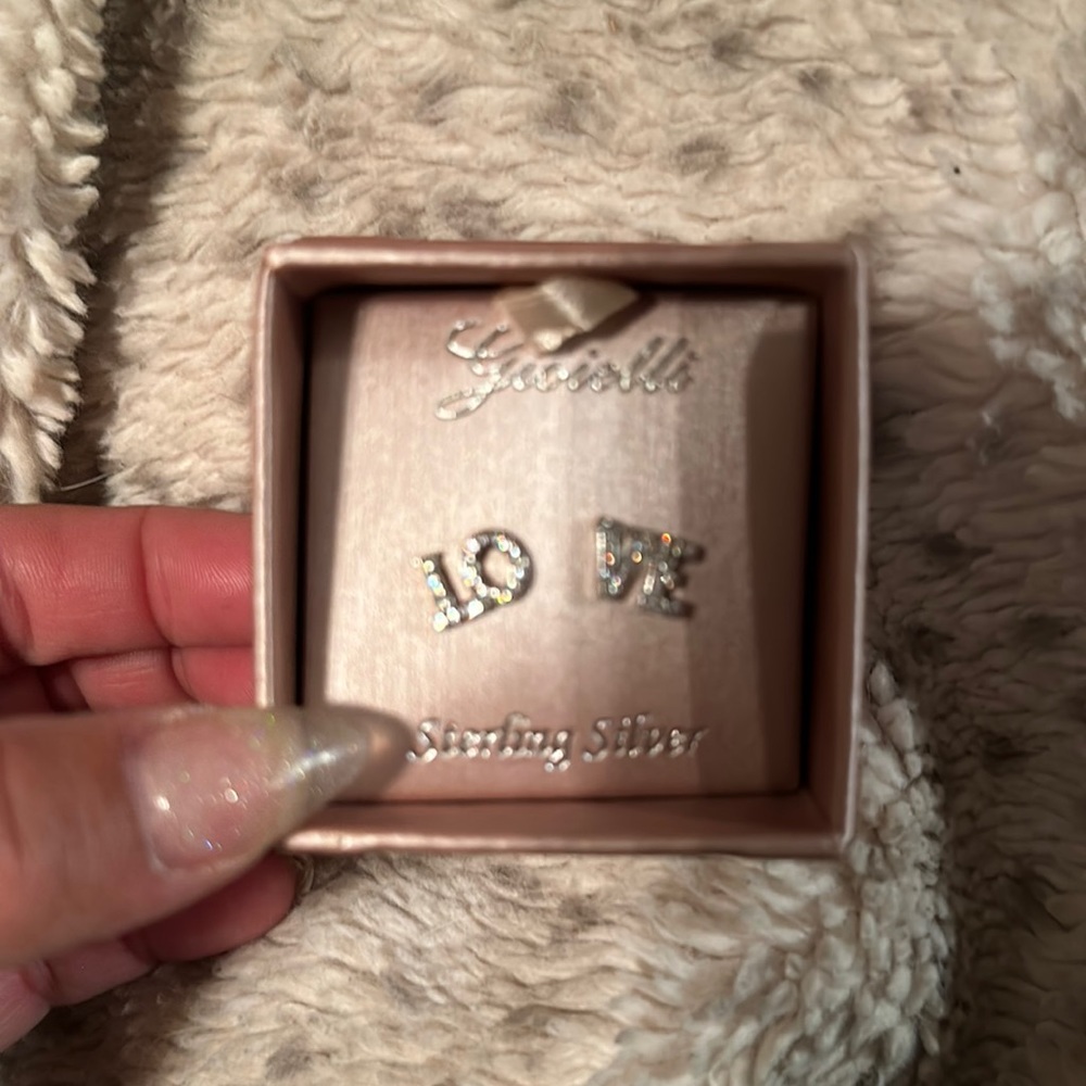 LOVE earrings sterling silver